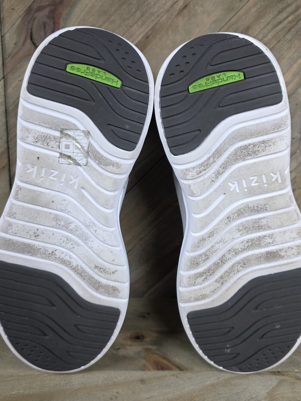 Kizik Athens Womens Athletic Hands Free Sneakers Size 8 Gray White Lace Up - Picture 8 of 9